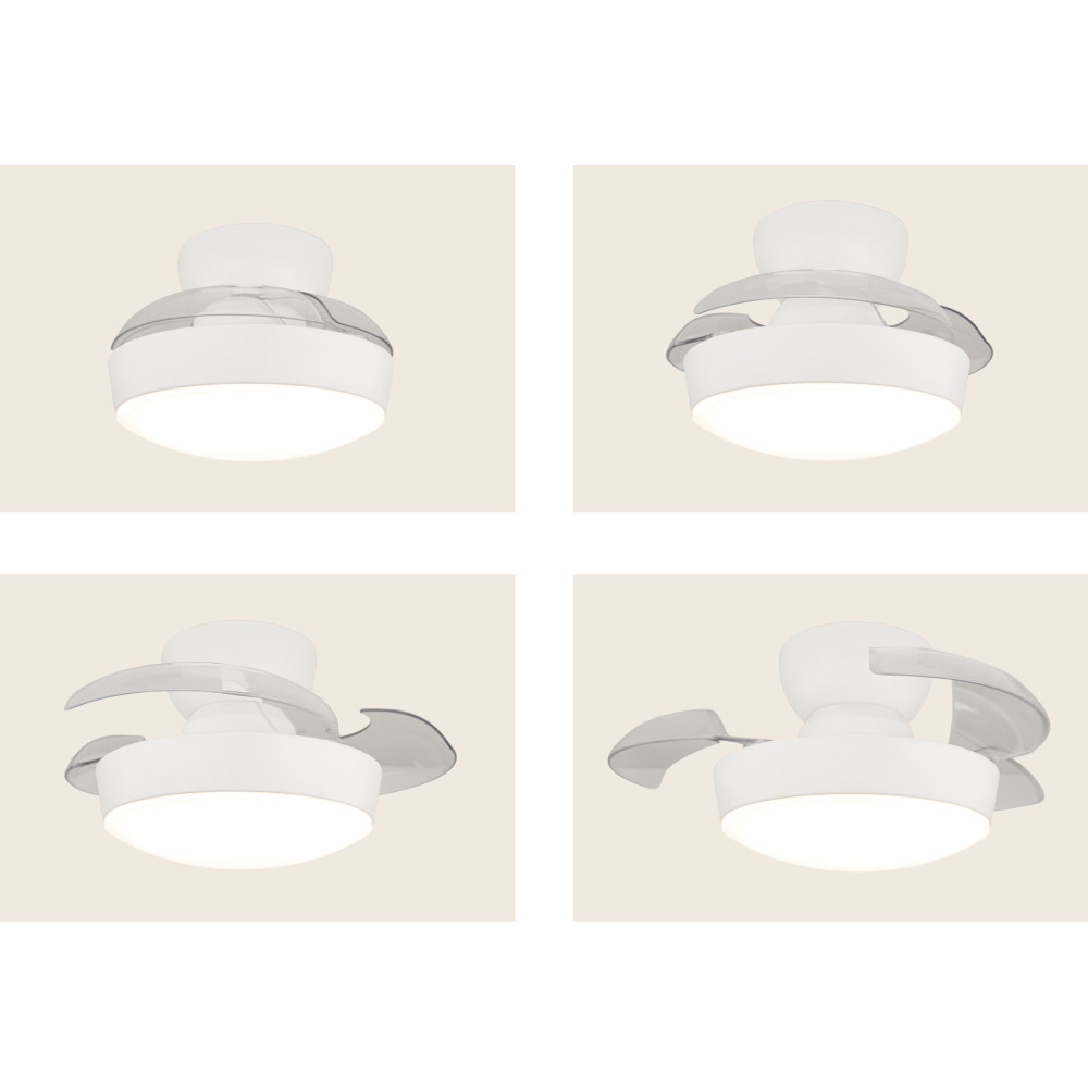 Ventilator ZAMBELIS D550 20W CTT mit Fernbedienung und Schalter DESIGN Weiß 25329