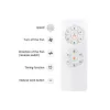 Ventilator ZAMBELIS D550 20W CTT mit Fernbedienung und Schalter DESIGN Weiß 25329