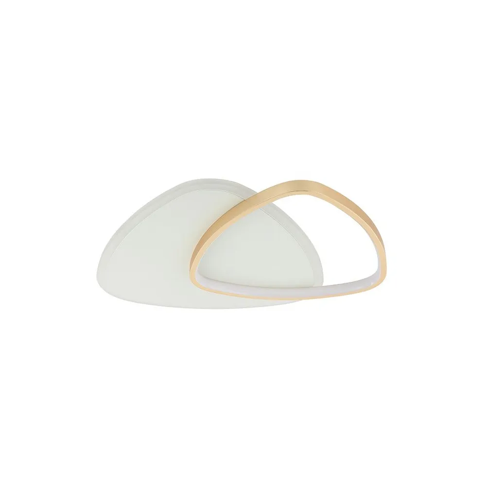 Plafondlamp ZAMBELIS 36W Dimbaar DESIGN Goud en Mat Wit 23093