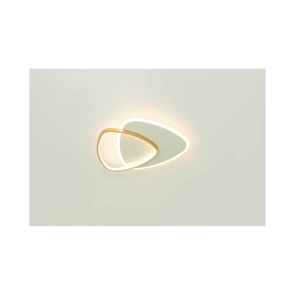 Plafonnier ZAMBELIS 36W Dimmable DESIGN Doré et Blanc Mat 23093