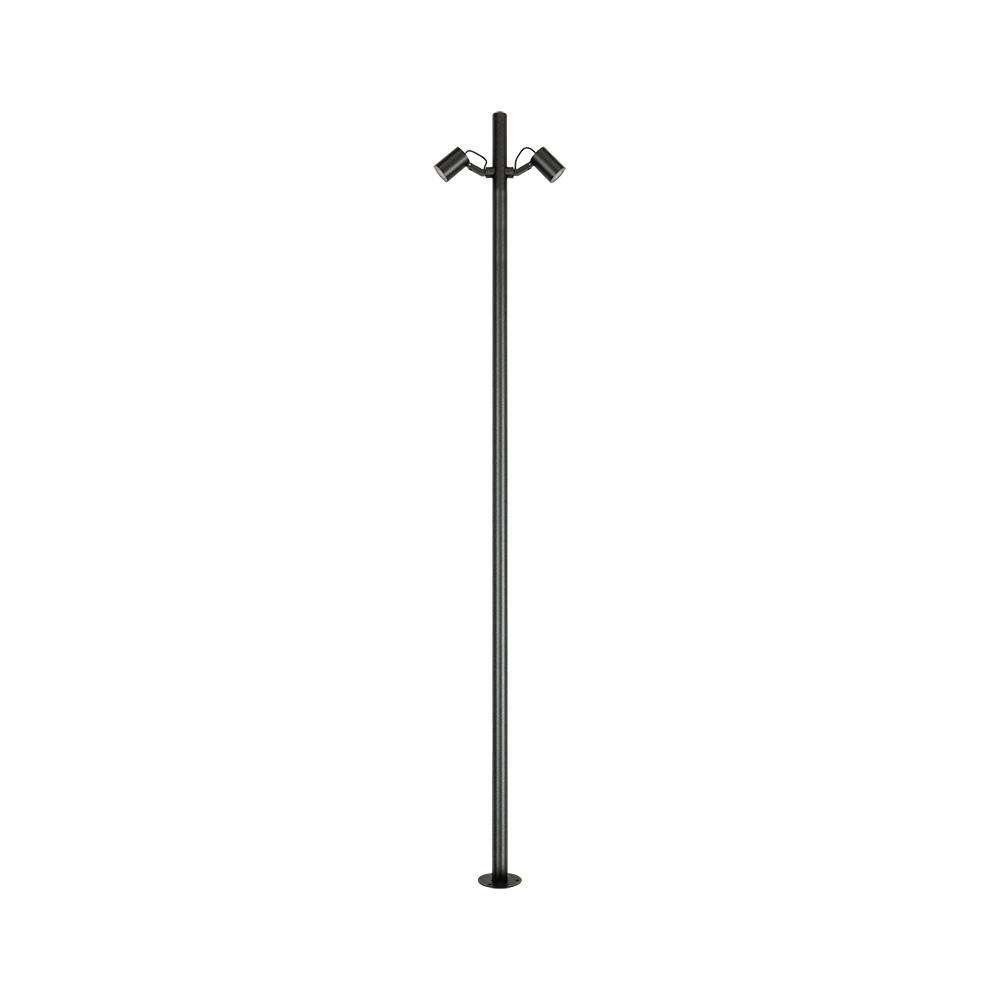 Stehlampe Außen ZAMBELIS H2500 17W IP65 DESIGN Schwarz Sandgestrahlt E405 FS