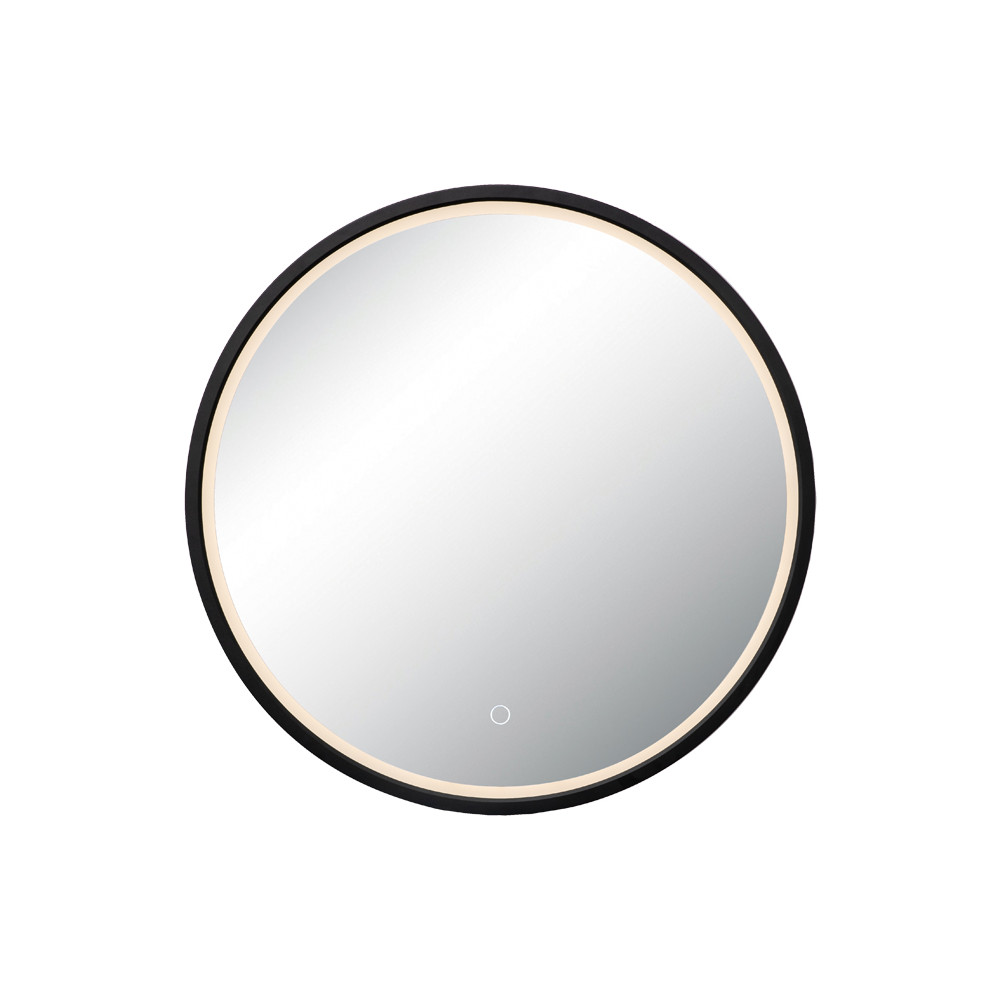 Spiegel ZAMBELIS Tactiel D600 15W CCT Dimbaar IP44 DESIGN Mat Zwart 25388 FS