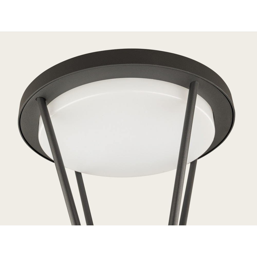 Outdoor Floor Lamp Solar Detector ZAMBELIS H2200 5W IP54 Dimmable DESIGN Graphite E448 FS
