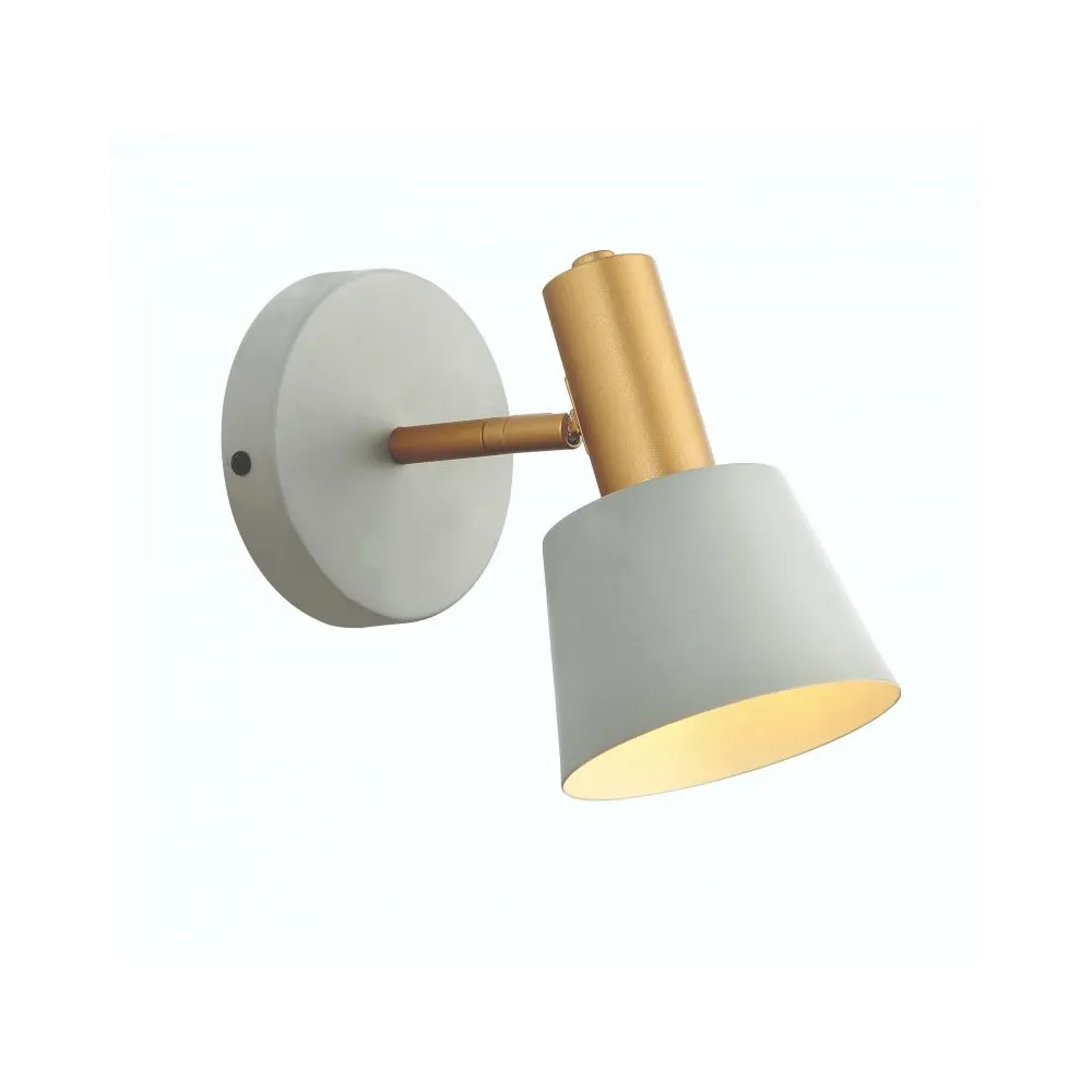 Applique Orientable ZAMBELIS D120 E14 DESIGN Blanc Mat et Doré Mat Sans Source 20218