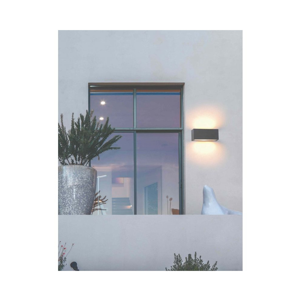 Outdoor Wall Light ZAMBELIS Direct/Indirect E27 IP44 DESIGN Graphite Without Light Source E146