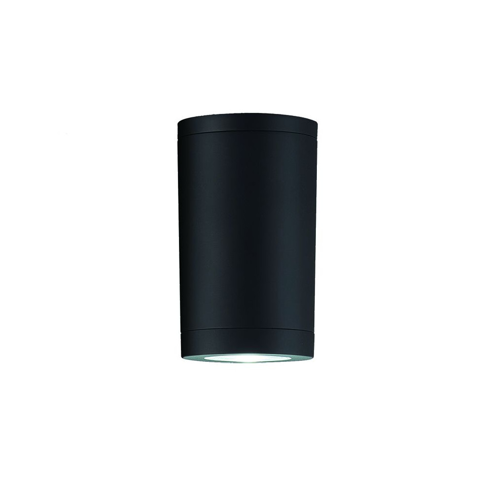 Plafonnier Extérieur ZAMBELIS D76 GU10 IP54 DESIGN Noir Mat Sans Source E309