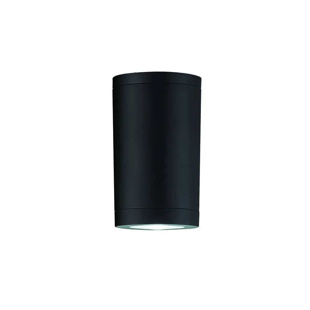 Plafonnier Extérieur ZAMBELIS D76 GU10 IP54 DESIGN Noir Mat Sans Source E309