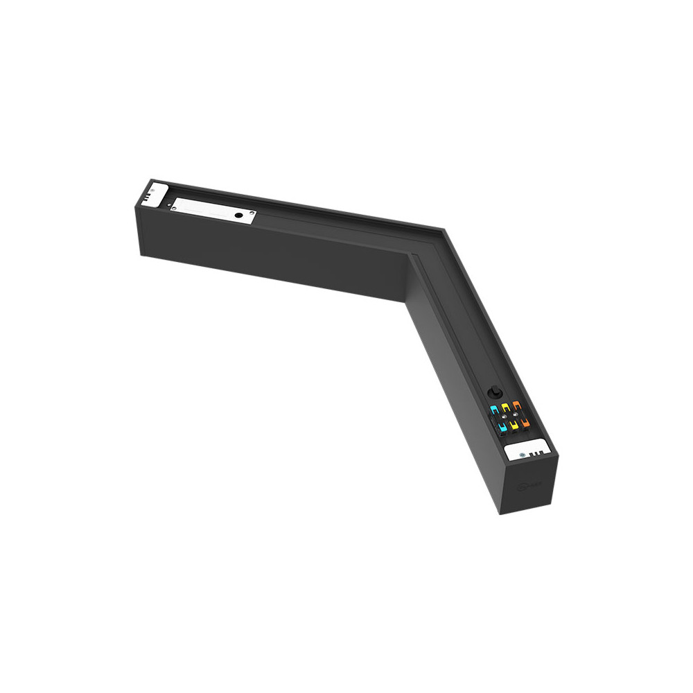 120 graden connector 15W voor LineLED CLAREO ADVANCE 3 Zwart