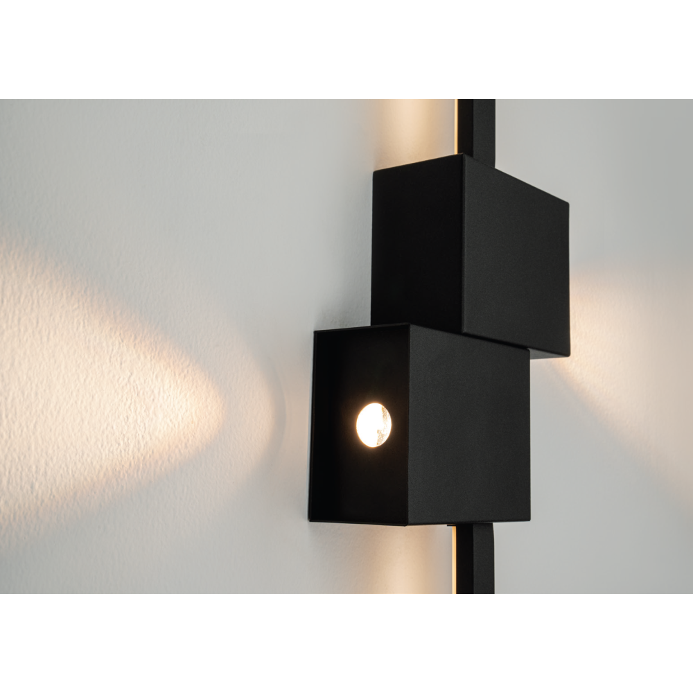Applique Murale ZAMBELIS 20W Dimmable DESIGN Noir Sablé 25147