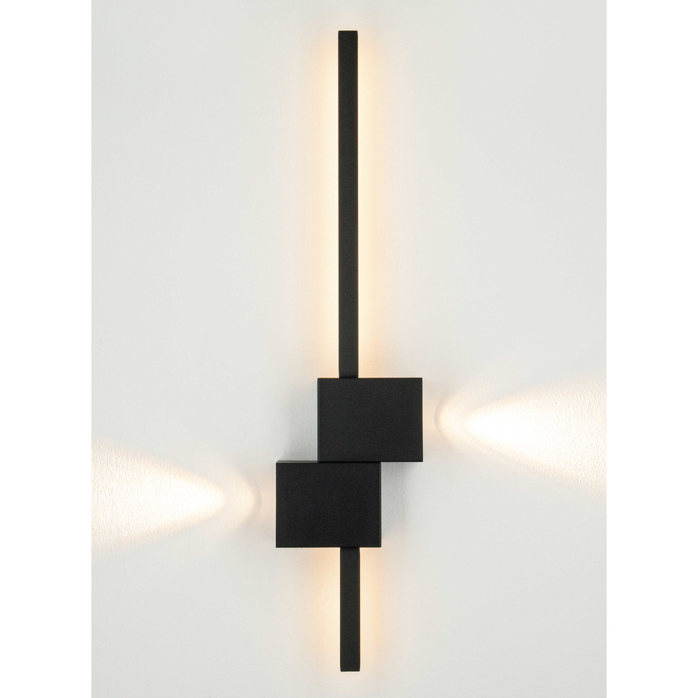 Wall Light ZAMBELIS 19W Dimmable DESIGN Matt Black 25147