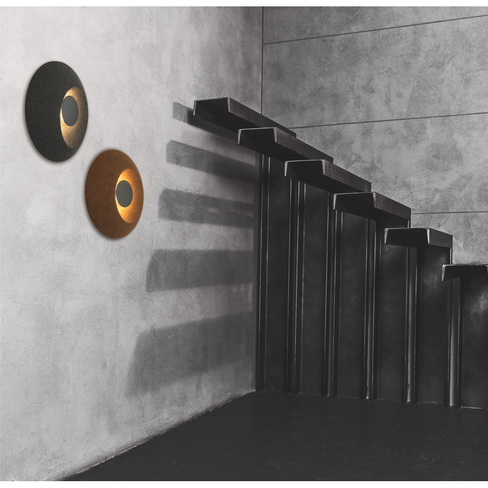 Acoustic Wall Light ZAMBELIS D395 5W DESIGN Dark Grey and Black 25180 FS
