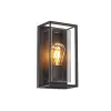 Outdoor Wall Light ZAMBELIS E27 IP54 DESIGN Graphite and Smoked Glass Without Source E434