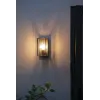 Outdoor Wall Light ZAMBELIS E27 IP54 DESIGN Graphite and Smoked Glass Without Source E434