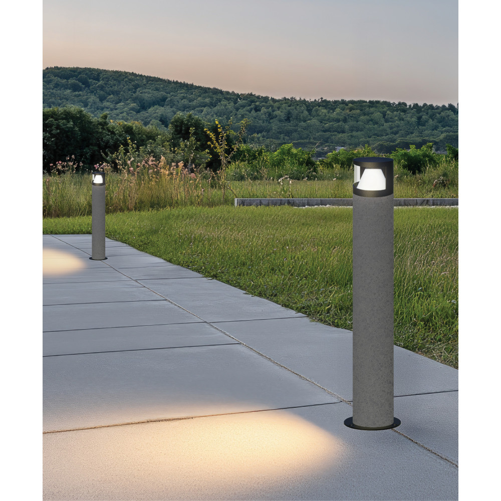 Außenpoller ZAMBELIS H583 10W IP65 DESIGN Beton und Schwarz E410