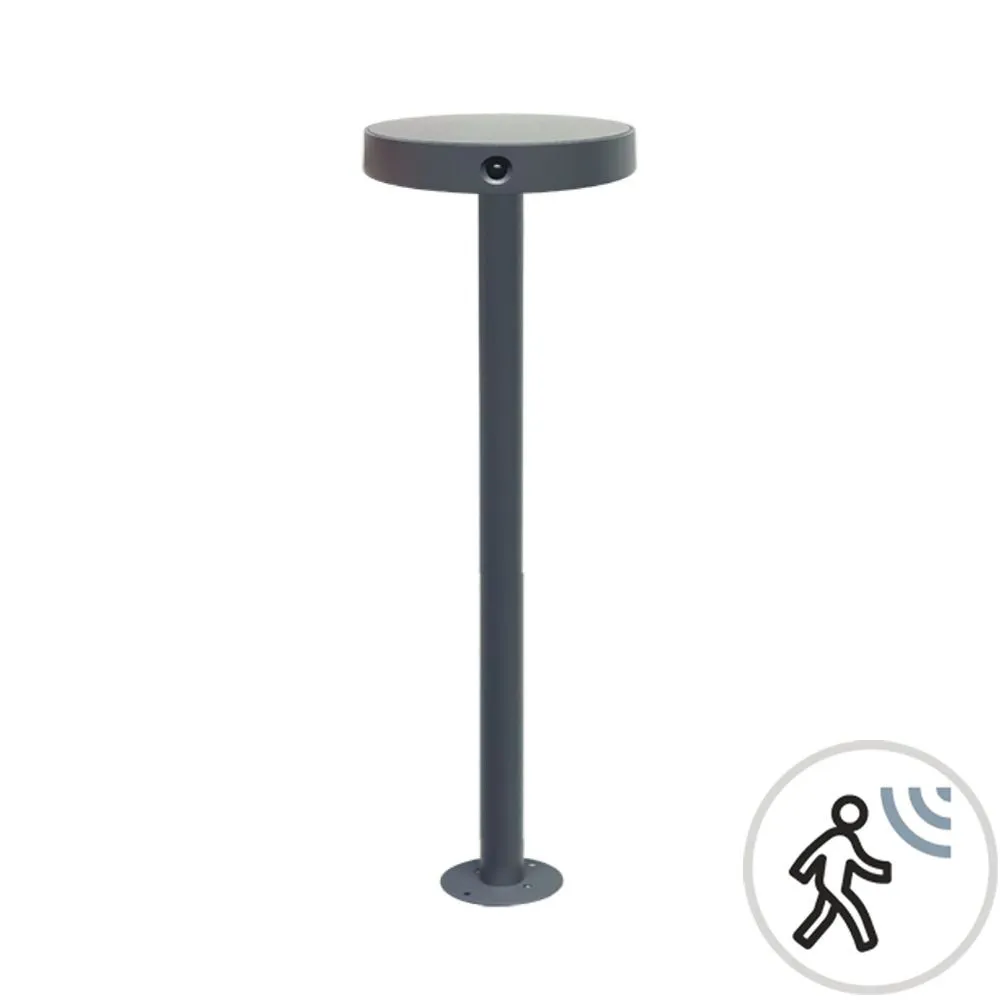 Borne Extérieure Solaire Détecteur ZAMBELIS H490 2W IP54 DESIGN Graphite E449