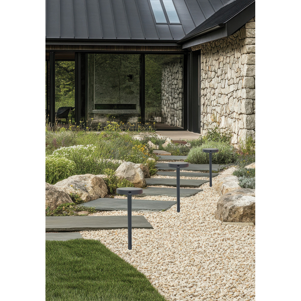 ZAMBELIS Solar-Außenleuchte mit Bewegungsmelder H490 2W IP54 DESIGN Graphit E449