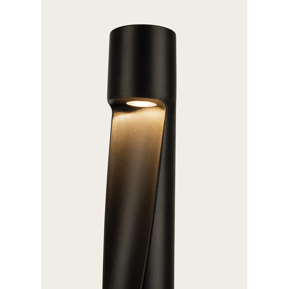 ZAMBELIS Outdoor Bollard H600 6W IP65 DESIGN Sandblasted Black E463