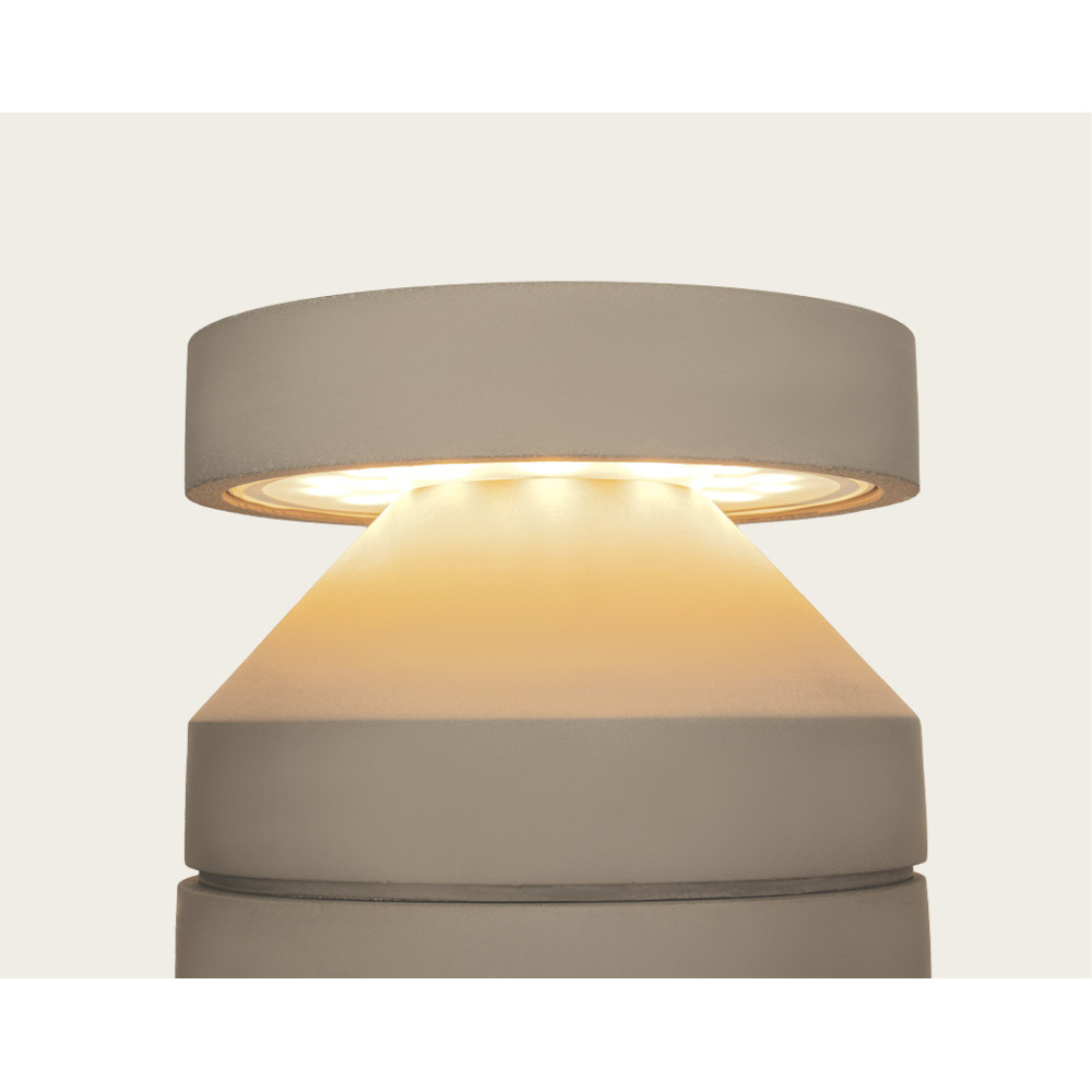 Borne Extérieure ZAMBELIS H520 20W IP65 DESIGN Béton E477 FS