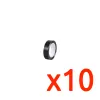 Set van 10 Zwarte Isolerende Kleefbanden 15mm x 10m EUR'OHM 72002