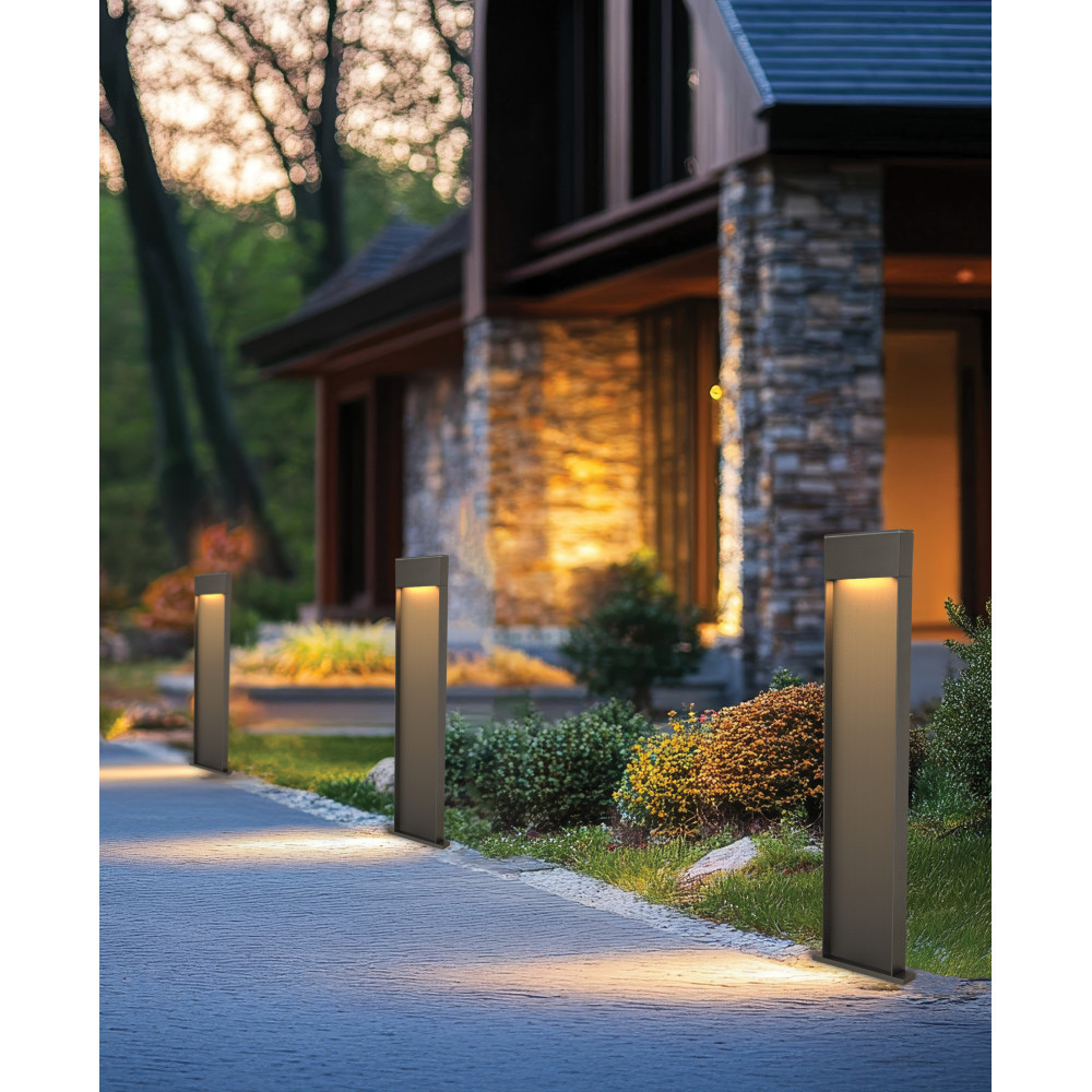 Outdoor Bollard ZAMBELIS H750 6.5W IP65 DESIGN Graphite E447 FS