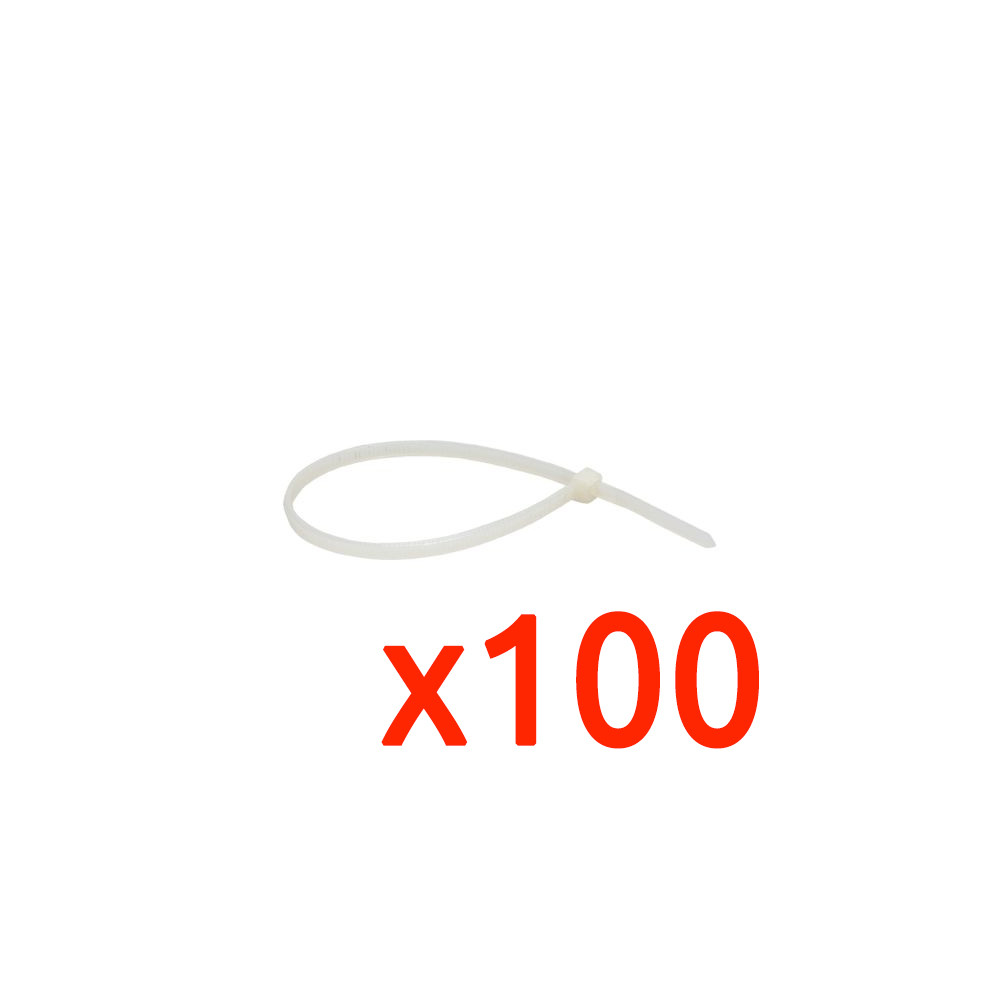 Lot van 100 kleurloze kabelbinders 3,5x200 mm EUR'OHM 43111