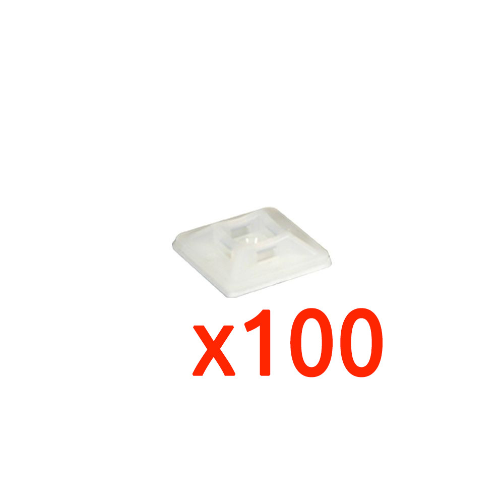 Set van 100 Zelfklevende sokken 4,4 mm wit EUR'OHM 43140