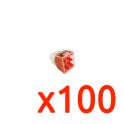Lot de 100 Connecteurs Transparents 4P EUR'OHM 70054