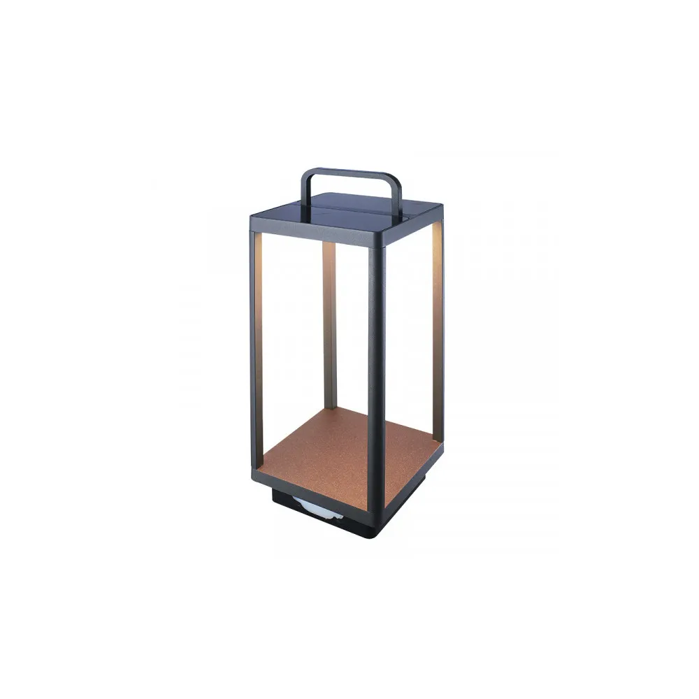 Borne Extérieure Solaire ZAMBELIS 3W IP54 Dimmable DESIGN Graphite E302