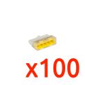 Lot de 100 Connecteurs Transparents 5P EUR'OHM 70055