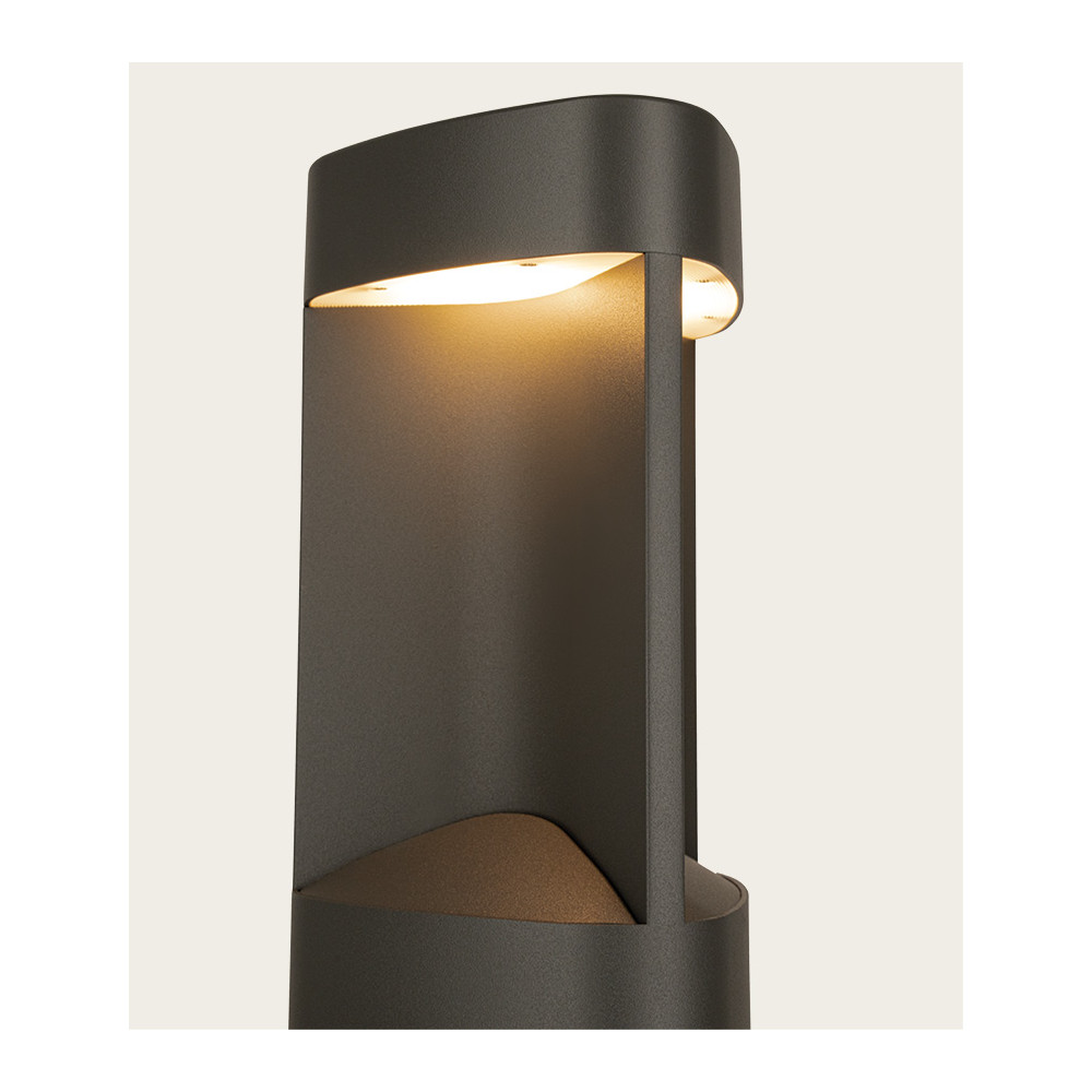 Buitenwandlamp ZAMBELIS 7W IP54 DESIGN Grafiet met Stopcontacten E354