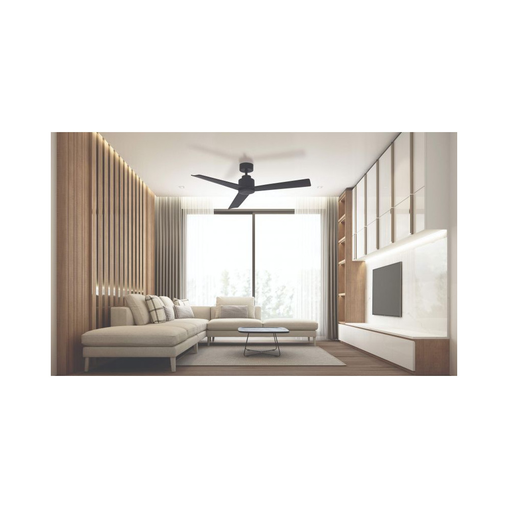 Ventilateur ZAMBELIS D1320 DESIGN Noir Mat 19136-B FS