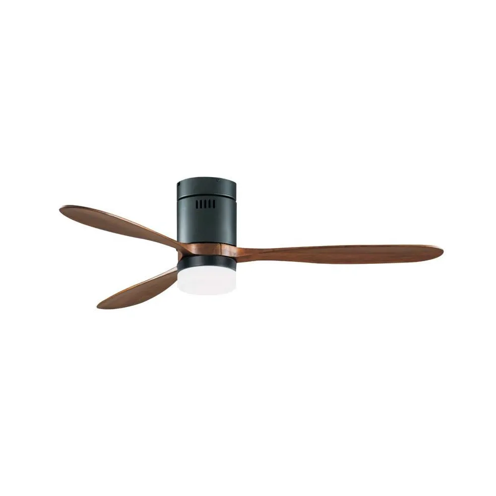 Ventilateur ZAMBELIS D1320 15W DESIGN Noir Mat et Bois 19144