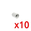Set van 10 E27-fittingen Enkele ring Wit EUR'OHM 62120