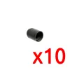 Set van 10 E27-fittingen Enkele ring Zwart EUR'OHM 62121