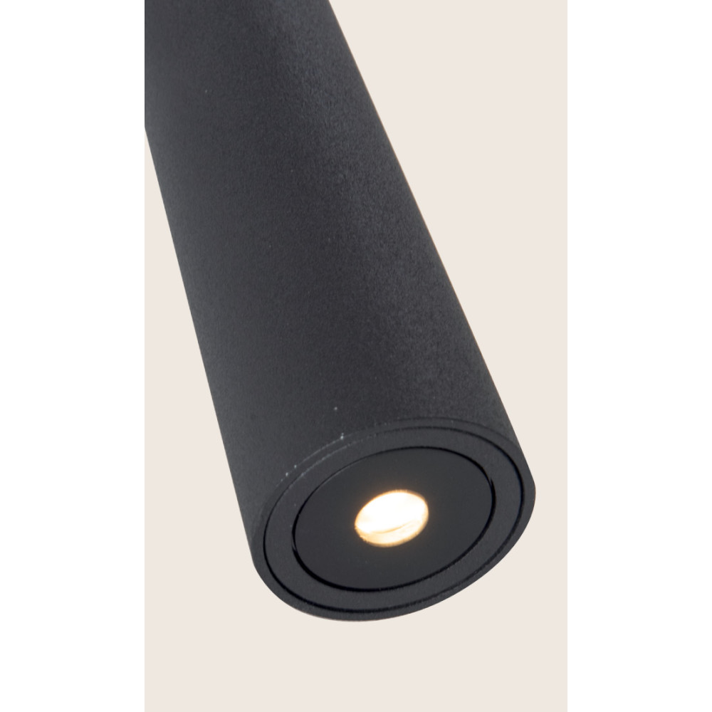 Wandleuchte ZAMBELIS 3W DESIGN Schwarz Sandgestrahlt H72