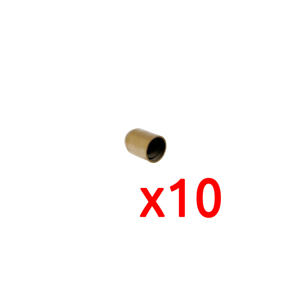 Set van 10 E27-fittingen Enkele ring Goud EUR'OHM 62122