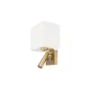 Wandleuchte ZAMBELIS E27 DESIGN Gebürstetes Messing und Beige Ohne Leuchtmittel H73 FS