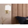 Wall Light ZAMBELIS E27 DESIGN Brushed Brass and Beige Without Light Source H73 FS