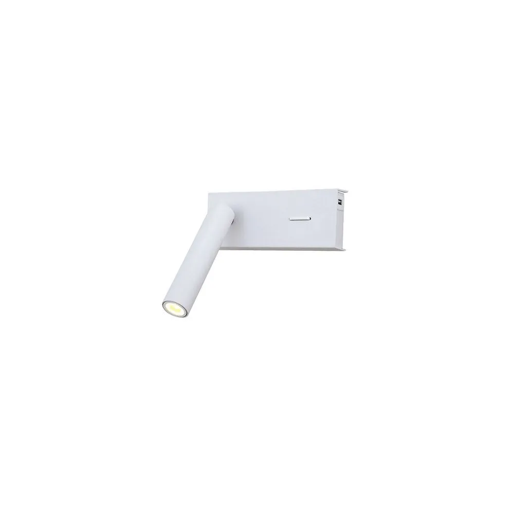 Wandleuchte ZAMBELIS 3W DESIGN Weiß Sandgestrahlt H74