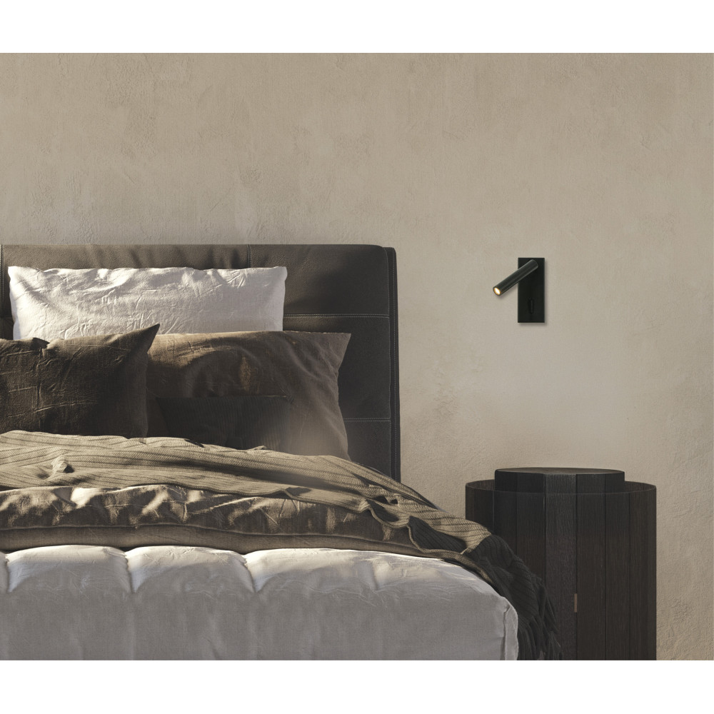 Wandlamp ZAMBELIS 3W DESIGN Mat Zwart H80