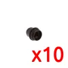 Set van 10 E27-fittingen Dubbele ring Zwart EUR'OHM 62126