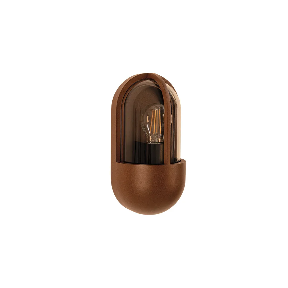 Applique Extérieure ZAMBELIS E27 IP65 DESIGN Marron Foncé Sans Source E438 FS