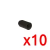 Set van 10 E14-fittingen Enkele ring Zwart EUR'OHM 62131