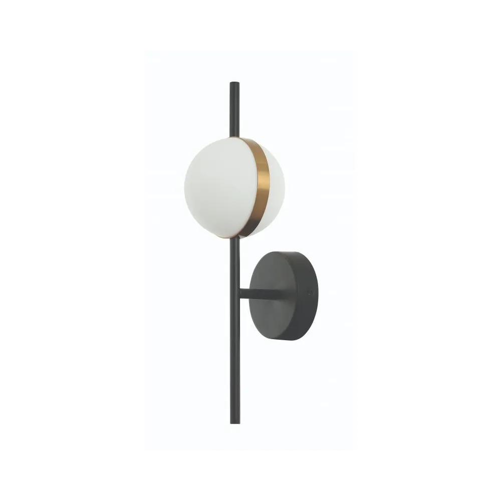 Applique ZAMBELIS D125 8W DESIGN Noir Mat et Or 2003