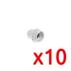 10er-Pack E14-Fassungen Doppelring Weiß EUR'OHM 62135