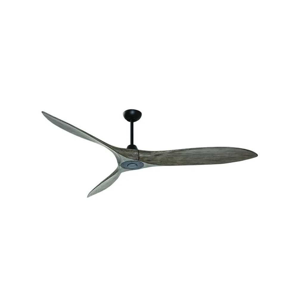 Ventilator ZAMBELIS D1520 DESIGN Mattschwarz und Holz 20259
