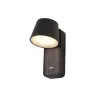 Wandleuchte ZAMBELIS 7W DESIGN Sandgestrahltes Schwarz und Braun H61