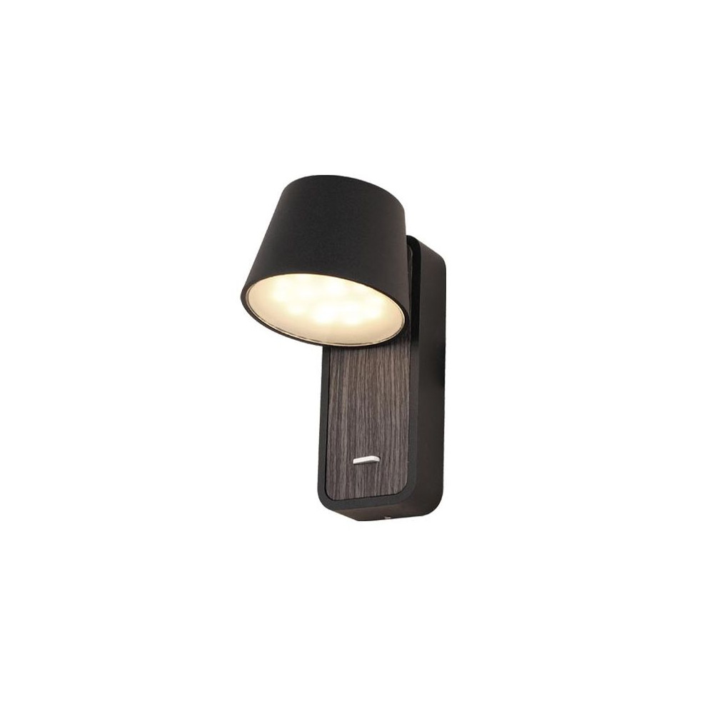 Applique ZAMBELIS 7W  DESIGN Noir Sablé et Brun H61