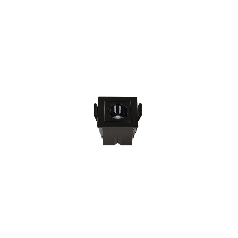 Downlight encastré carré ZAMBELIS 3W DESIGN Noir Sablé Sans Driver S190 FS