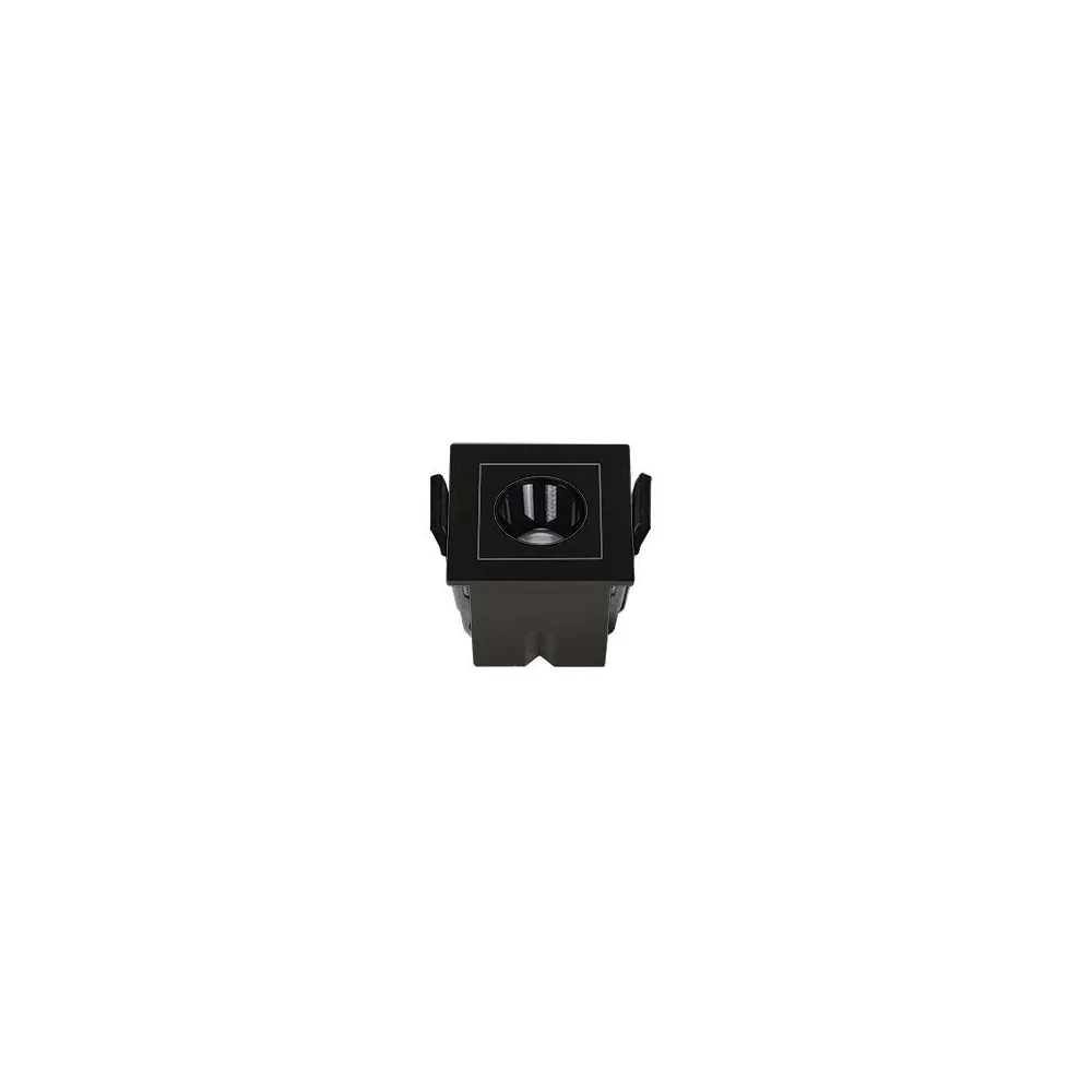 Downlight encastré carré ZAMBELIS 3W DESIGN Noir Sablé Sans Driver S190 FS